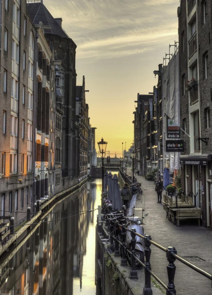 Poszter 39,5x55cm Csatorna Amszterdam városon keresztül 6, Assaf Frank