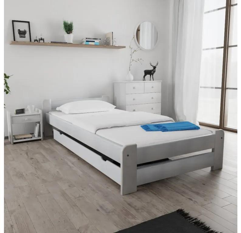 Emily ágy 120 x 200 cm, fehér Ágyrács: Lamellás ágyrács, Matrac: Deluxe 10 cm matrac