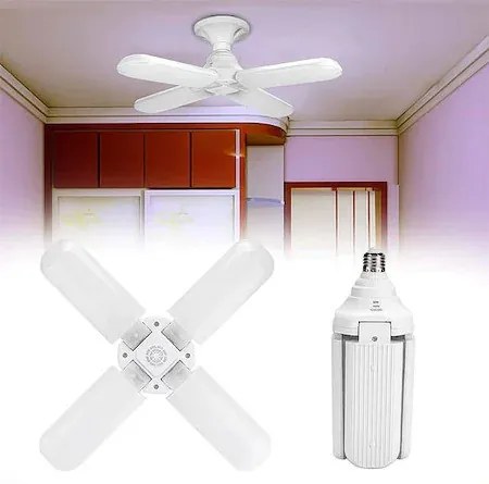 Erős Ventilátor formájú, kinyitható E27 LED lámpa / állítható vetítési szöggel 75 W