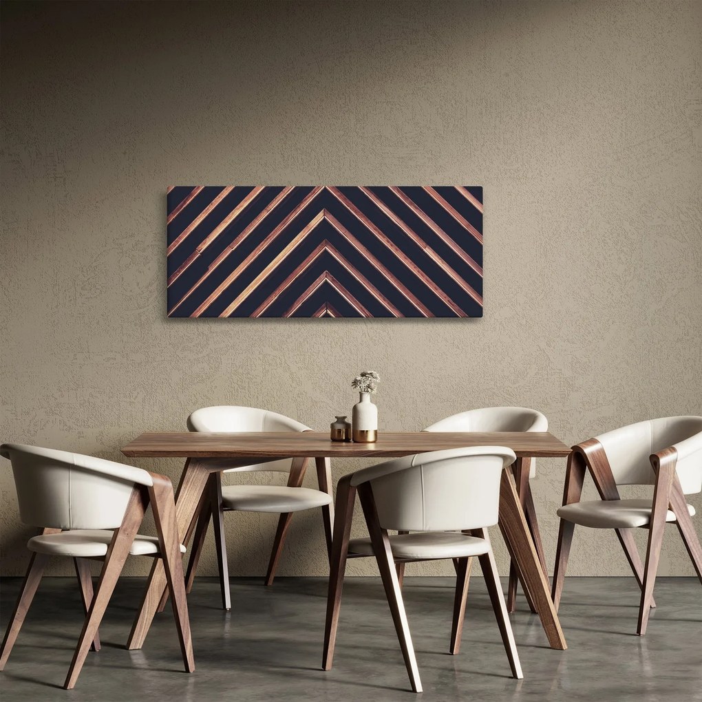 Egy fa motívum képe fekete alapon (120x50 cm)