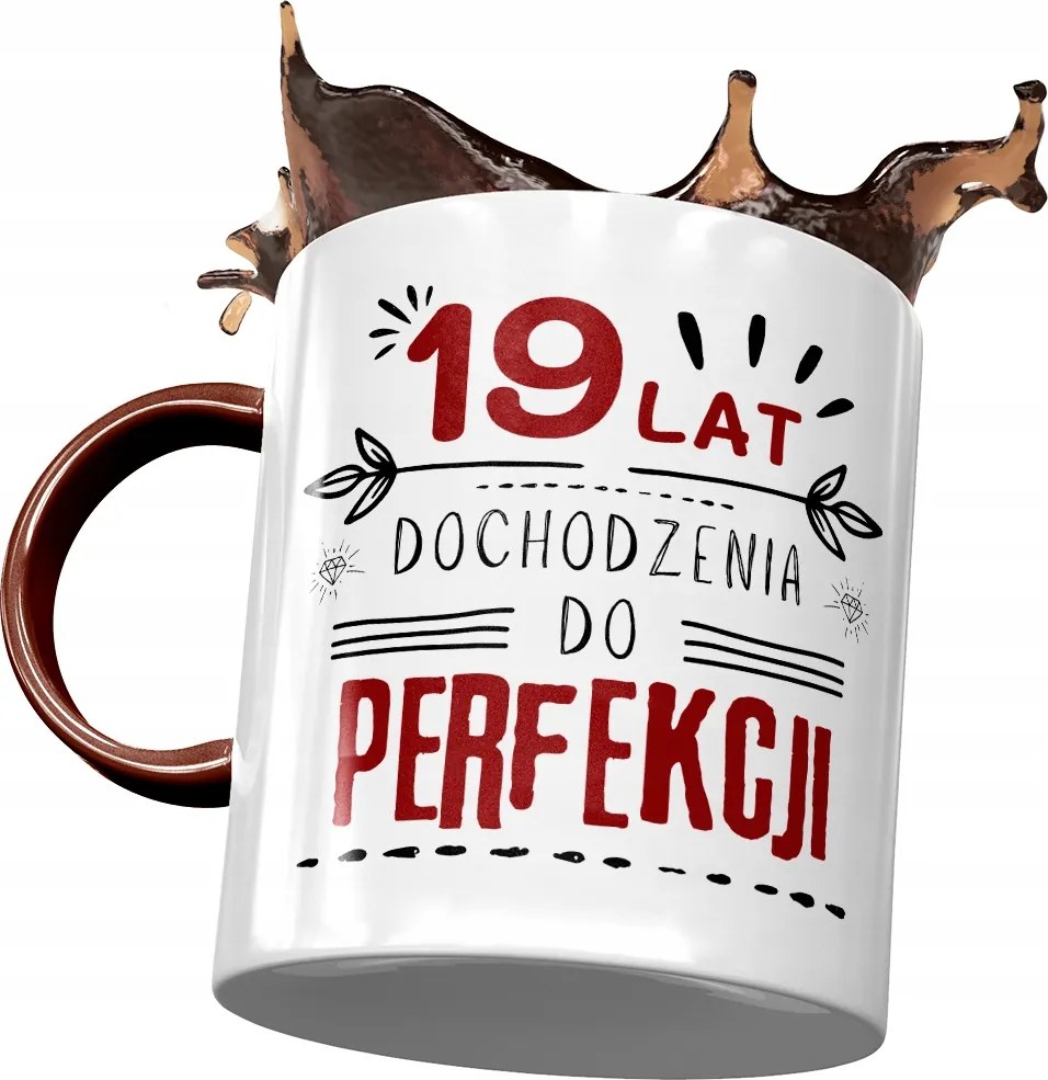 Bordó Bögre Születésnapra 19 19. 19. Ajándék Nyomtatott Fotóval