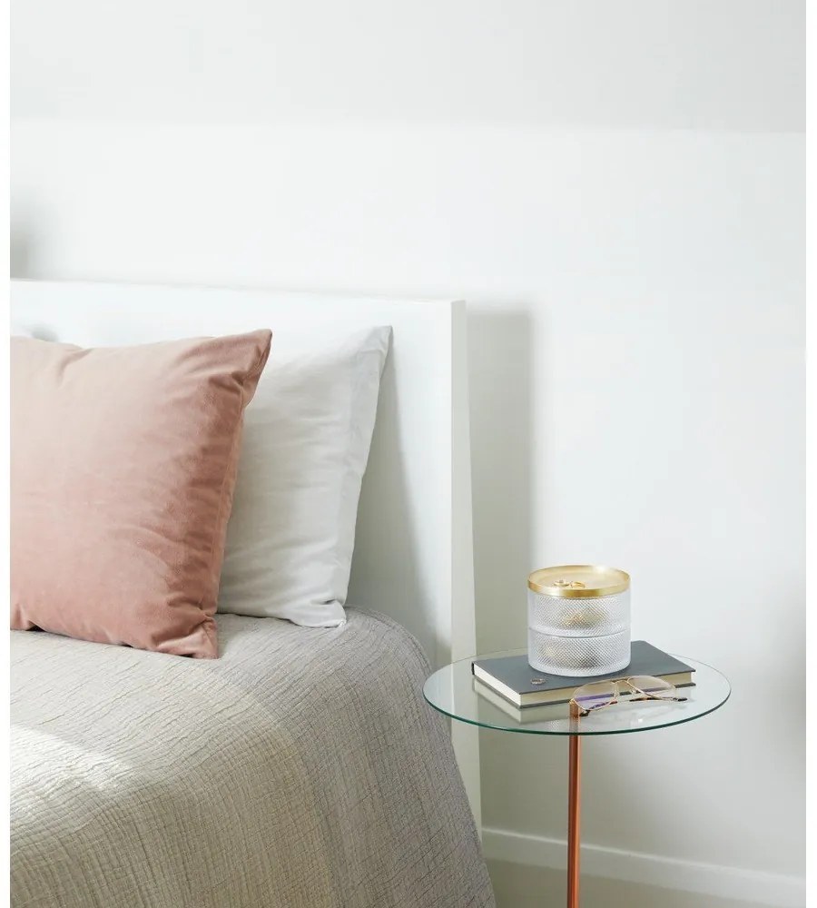 Tesora üveg ékszerdoboz, aranyszínű fedéllel - Umbra