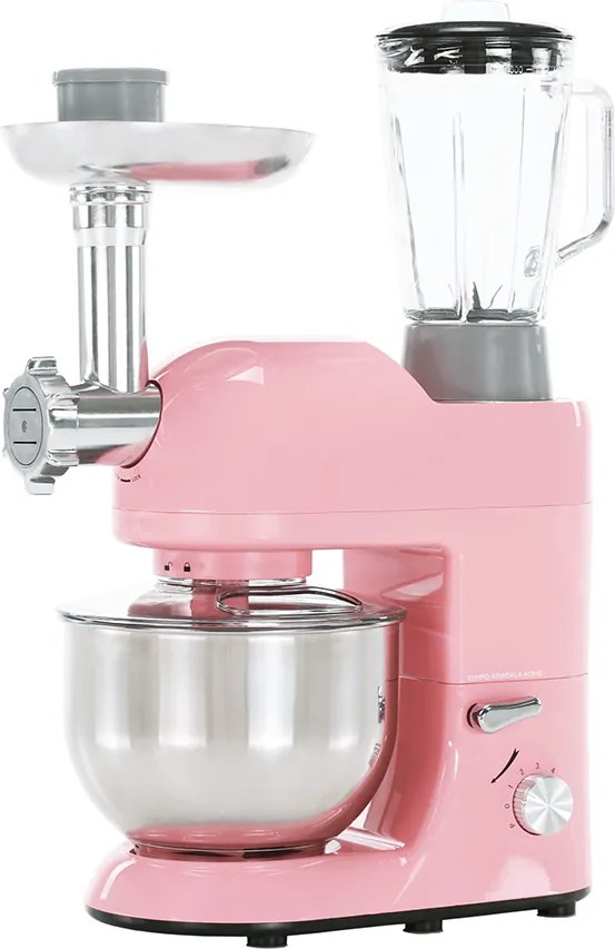 TEMPO-KONDELA KANTE, konyhai robotgép, 1800 W, 5 l, rózsaszín/króm