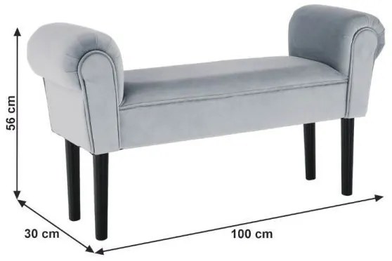 BURDA Velvet világosszürke/fekete pad