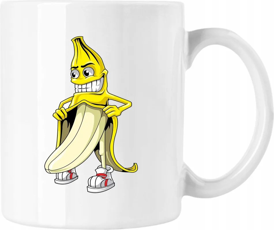 Bögre Banán Vicces Mém Fehér 330ml