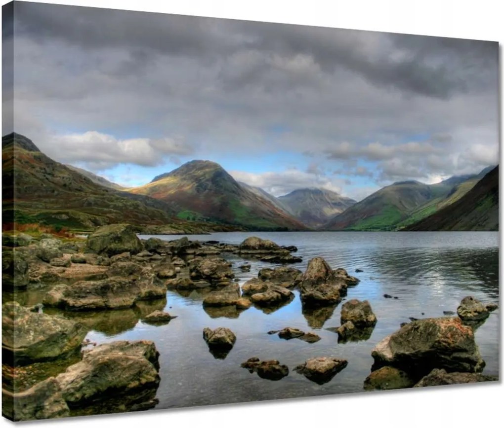 Vászonkép 40x30 Nagy kövek a folyóban