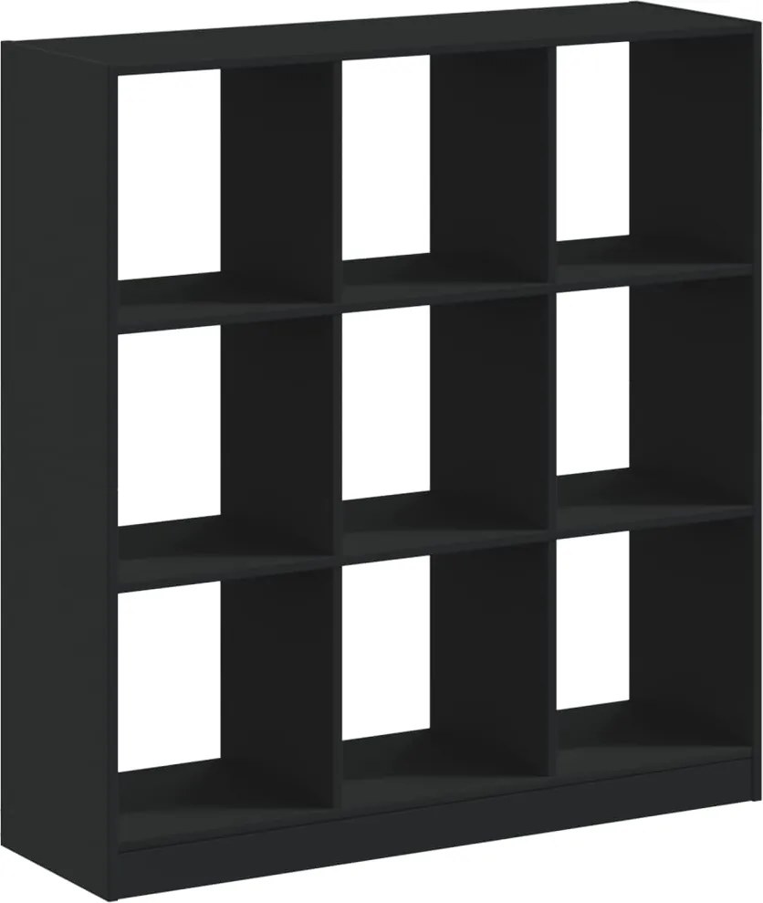 vidaXL fekete szerelt fa könyvszekrény 102 x 32 x 108 cm