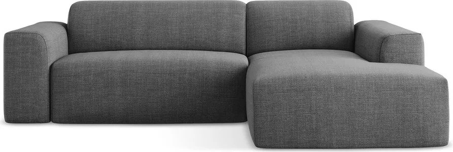 Szürke sarokkanapé (jobb oldali-heverő résszel) Keli – Makamii