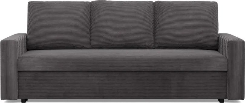 Zeus kanapéágy, kordbársony, hab töltet, egyenes kartámasz, szürke