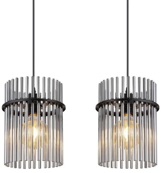 Globo 15698-4H - Csillár zsinóron GORLEY 4xE27/60W/230V fekete