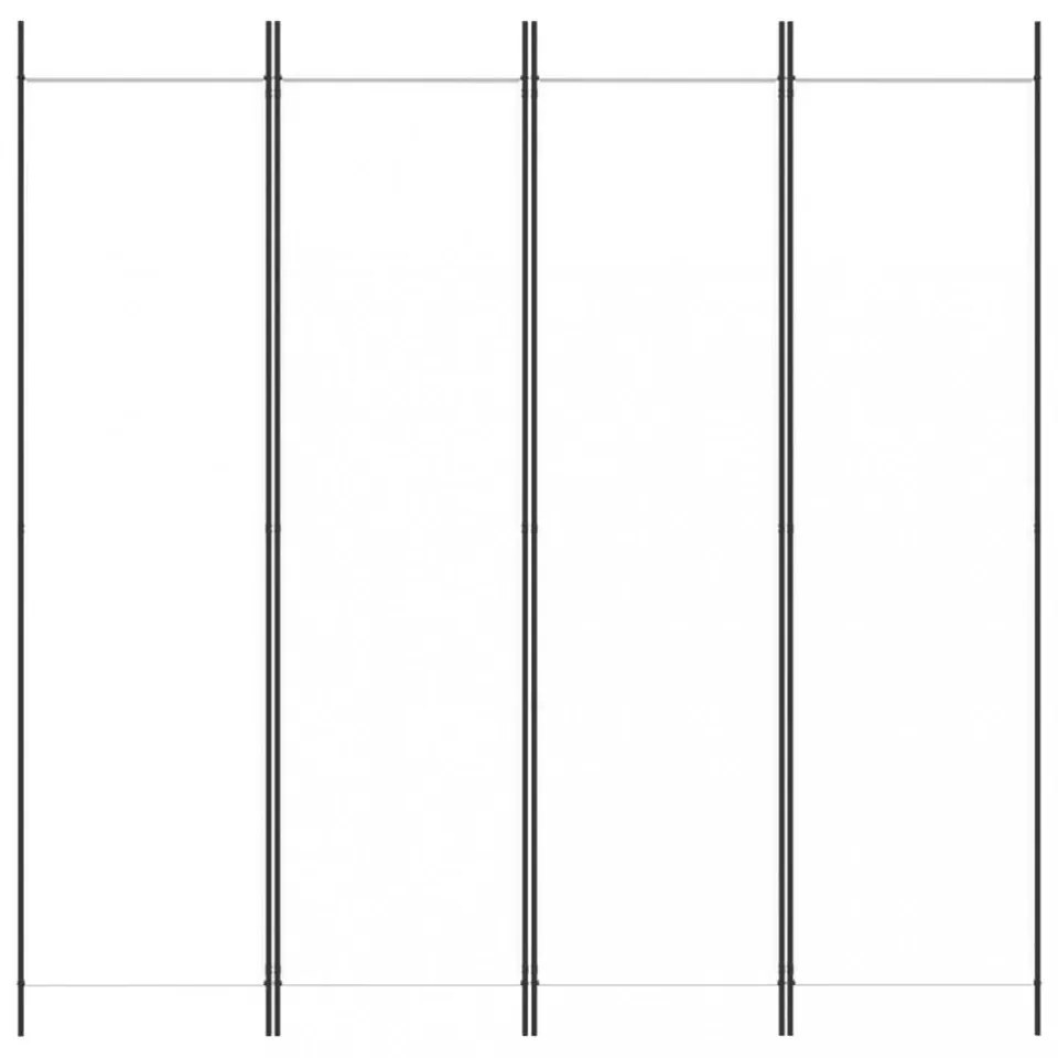 4 paneles fehér szövet térelválasztó 200 x 200 cm