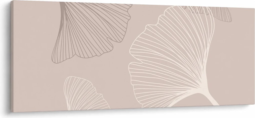 Kép - Bézs színű levelek N⁰6 (120x50 cm)