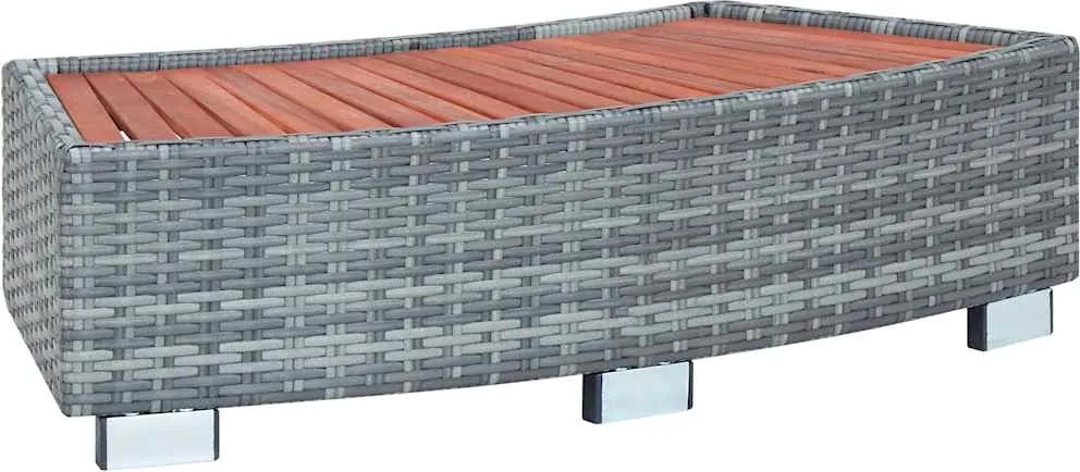 vidaXL szürke polyrattan spa fellépő 92 x 45 x 25 cm