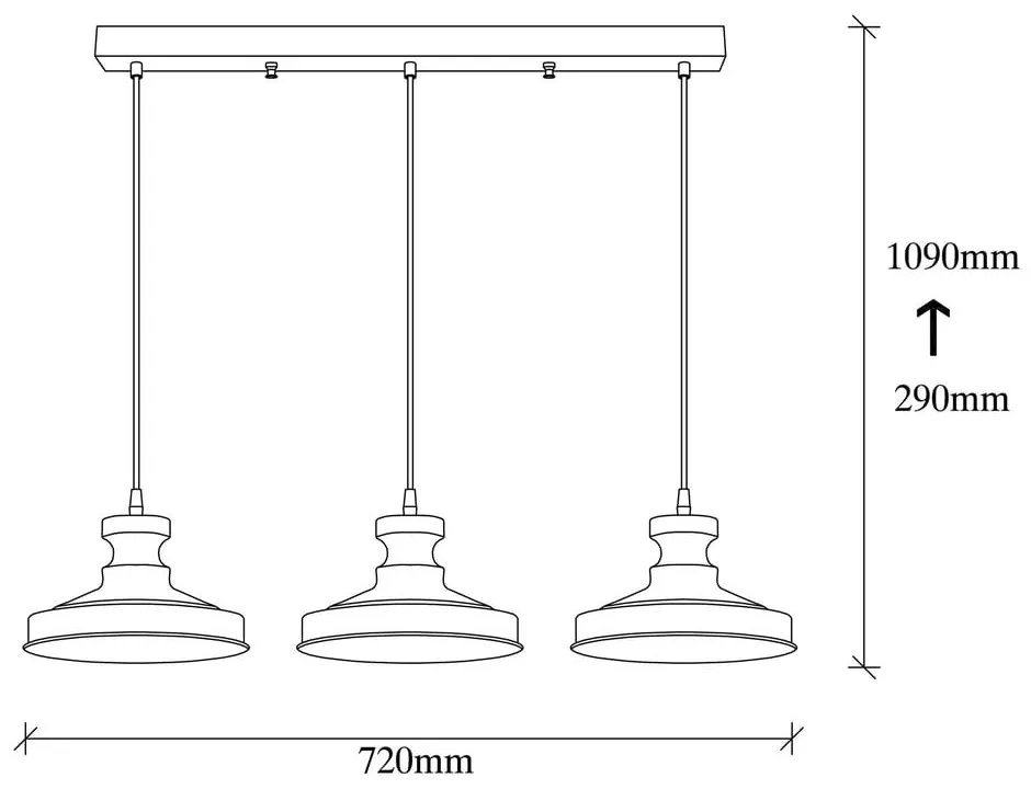 Fekete függőlámpa fém búrával Berceste – Opviq lights