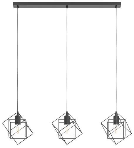 Eglo 43361 - Csillár zsinóron STRAITON 3xE27/60W/230V