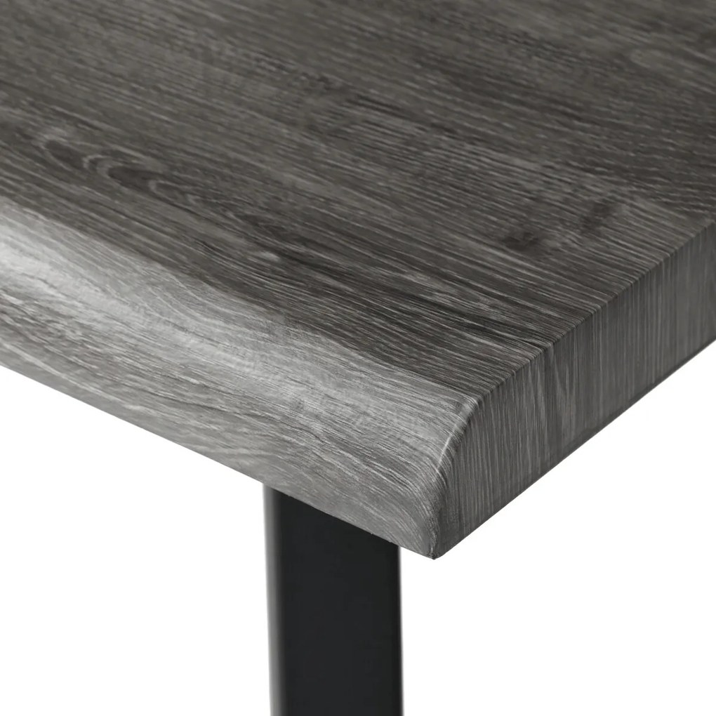 Étkezőasztal 160 × 90 cm MDF szürke tölgy GREY