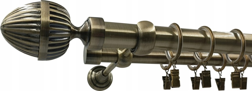 Függönykarnis Dupla 25+19mm Antik Arany 180cm Milano