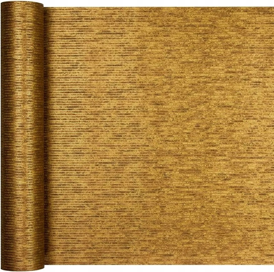 Modern tapéta csillogó Barna-arany Csíkok