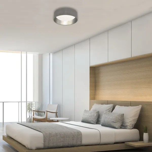 Briloner 3482014 - STARRY LED mennyezeti lámpa 12W 230V szürke/ezüst