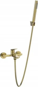 Invena Kádtöltő Csaptelep Alonia Zuhanyszettel, Szálcsiszolt Arany