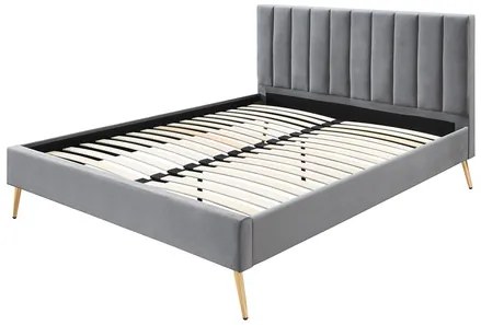 Franciaágy 140 cm Bleash New (szürke + arany) (ágyráccsal). 1104103