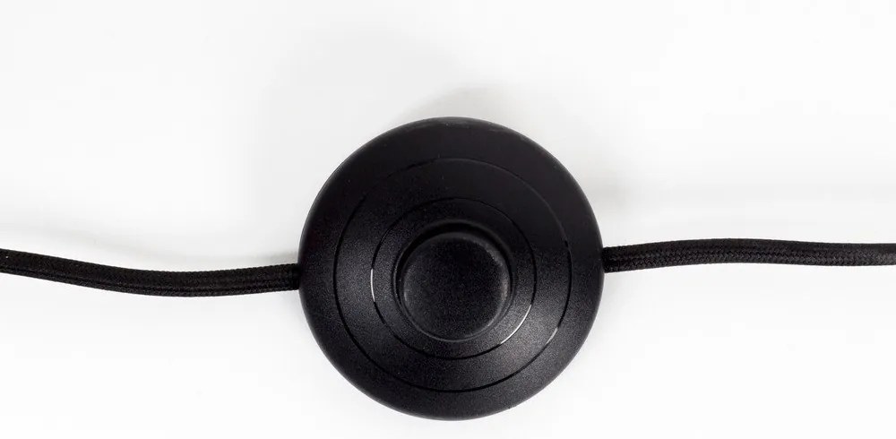 Fekete állólámpa fém búrával (magasság 135 cm) Hajo – White Label