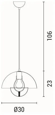Zsinóros függőlámpa JARDEN 1xE27/15W/230V barna