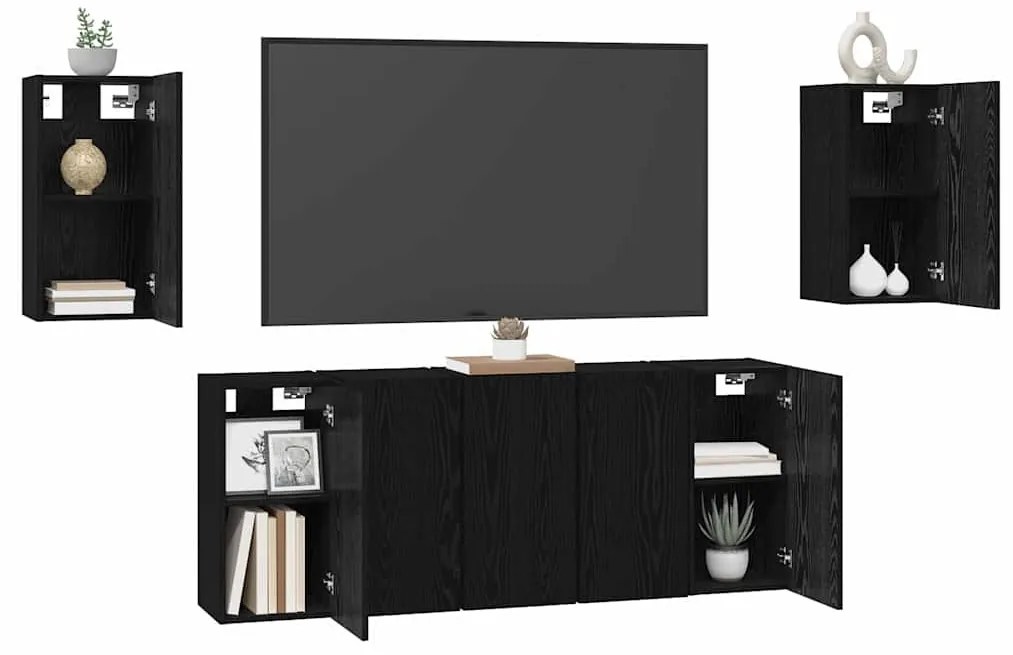 TV szekrény garnitúra 7 pcs Musta tammi 30.5 x 30 x 60 cm