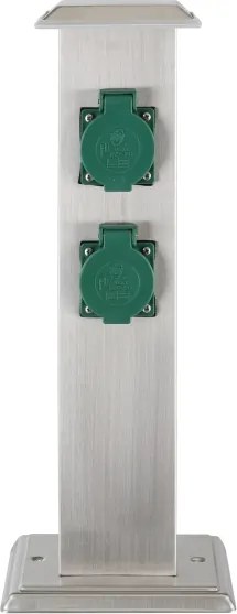 EGLO 90748 - Kültéri csatlakozós oszlop PARK 4 zöld SCHUKO IP44