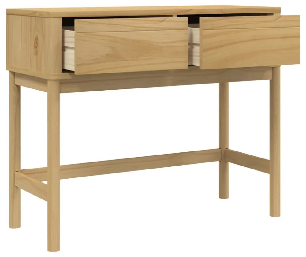 FLORO viaszbarna tömör fenyőfa tálalóasztal 89,5 x 36,5 x 73 cm