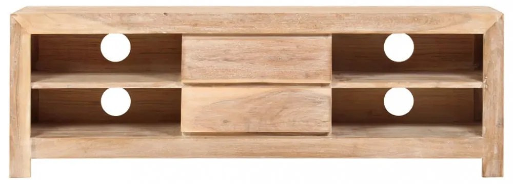 világosbarna tömör akácfa TV-szekrény 120 x 30 x 40 cm