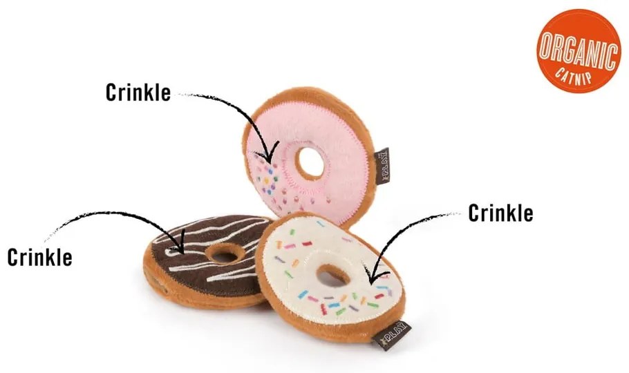 Macskajáték készlet 3 db-os Donuts - P.L.A.Y.