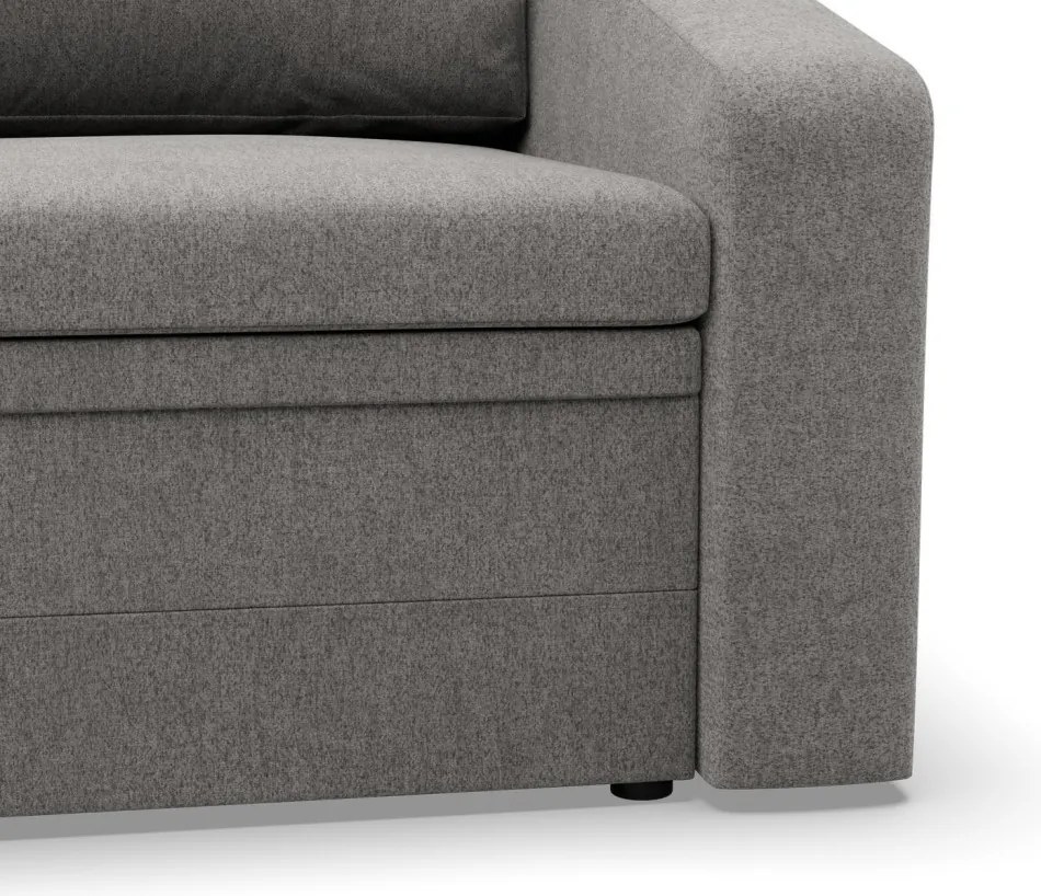 Vertico fekvőfotel, 80 cm széles, fonott, szürke