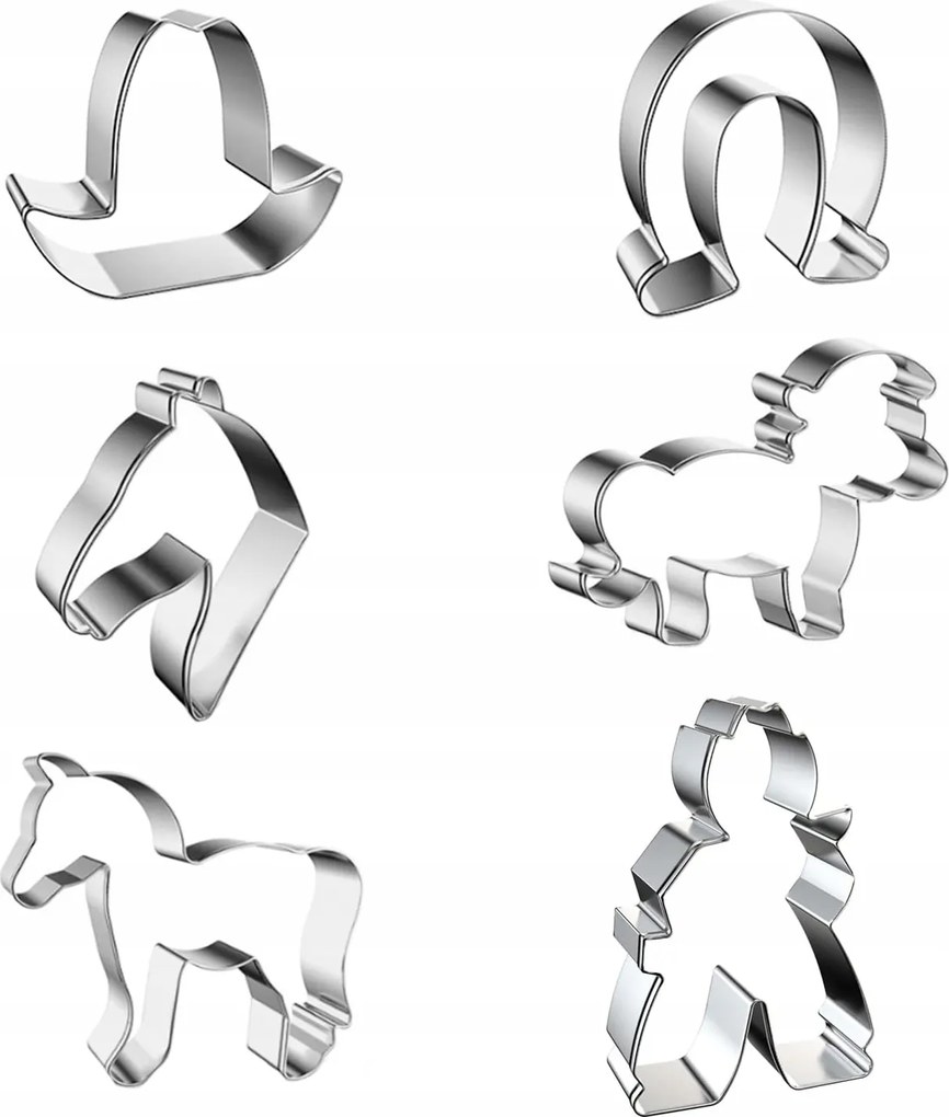 Rozsdamentes acél keksz lyukasztó formák 6db-os szett