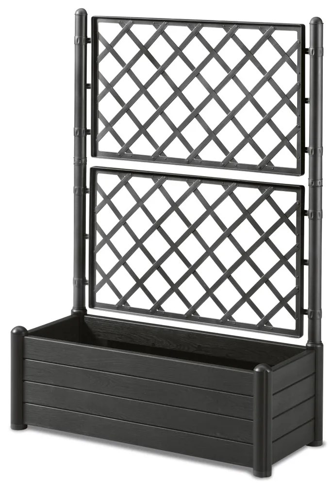 STEFANPLAST Láda 80 L rácsos/rácsos, antracit színben