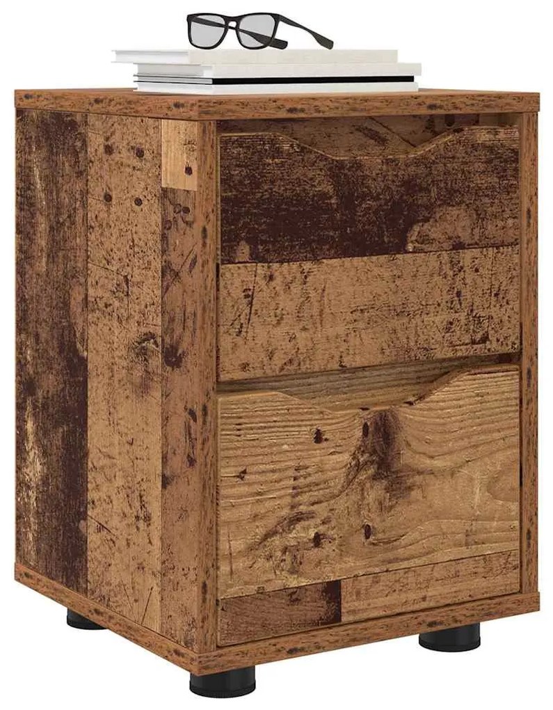 Éjjeliszekrények 2 pcs Öreg fa 30,5 x 30 x 43 cm Faanyag