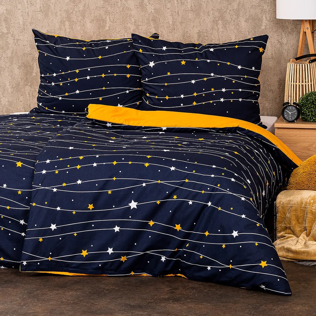 4Home Night sky pamut ágynemű, 220 x 200 cm, 2 db 70 x 90 cm