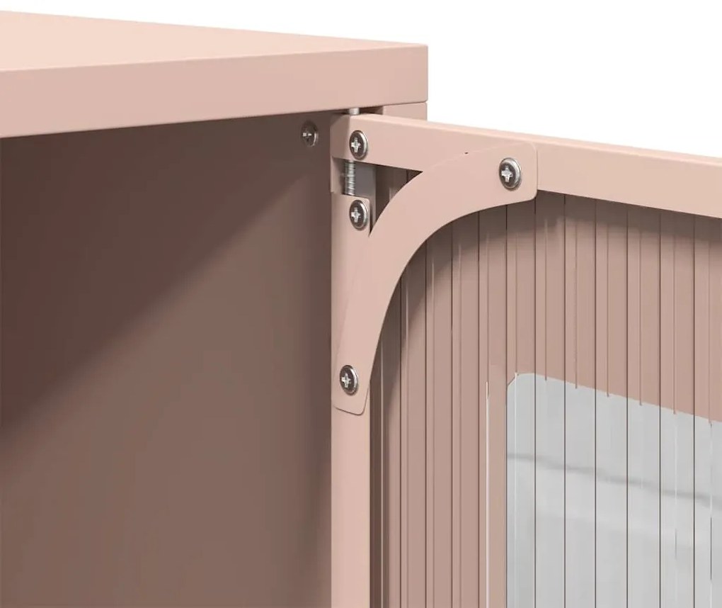 Highboard rózsaszín 68x39x123 cm Acél