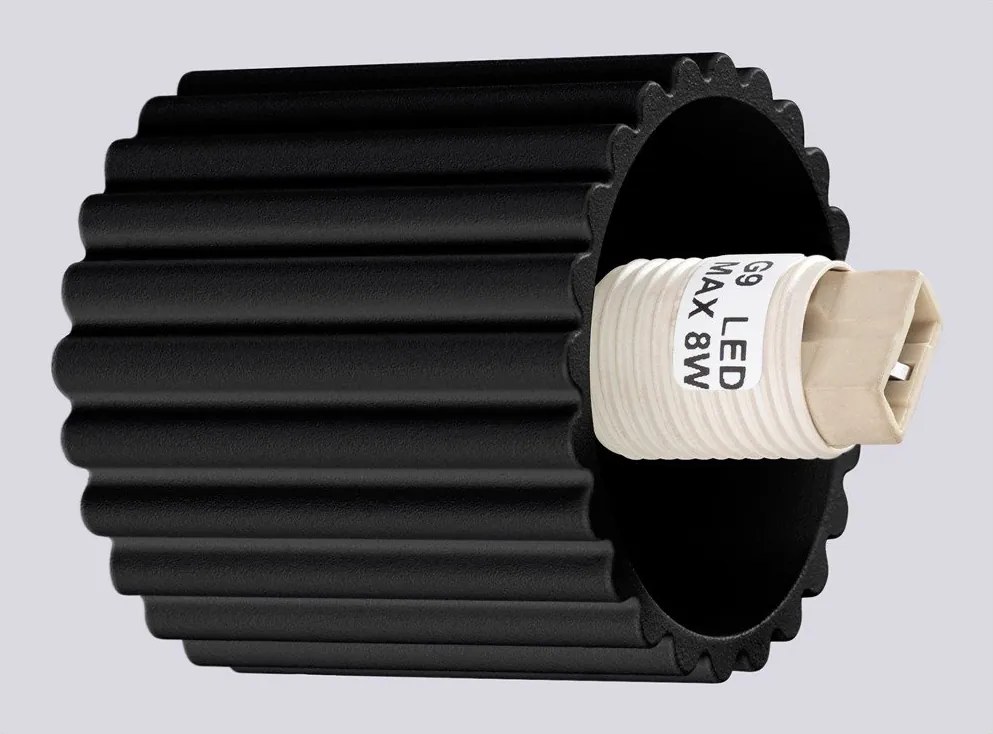 Fekete fali lámpa ø 12 cm Orbital – Sollux