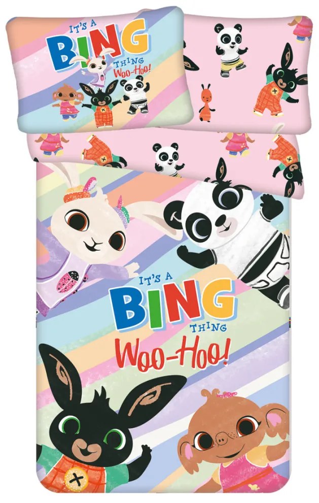 Bing It's a Thing gyerek, ovis ágyneműhuzat 100×135cm, 40×60 cm