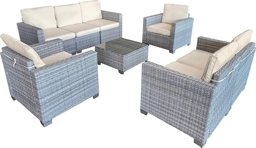 Avenberg DORADA Nagy kerti ülőgarnitúra - szürke/szürke