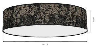 Mennyezeti lámpa SATINO 3xE27/60W/230V fekete/arany