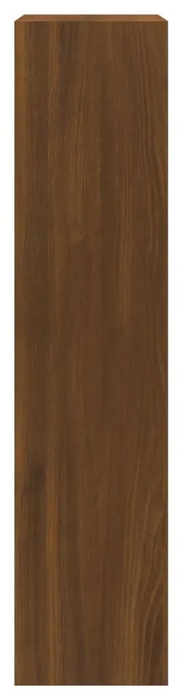 barna tölgyszínű szerelt fa cipősszekrény 63x24x103 cm