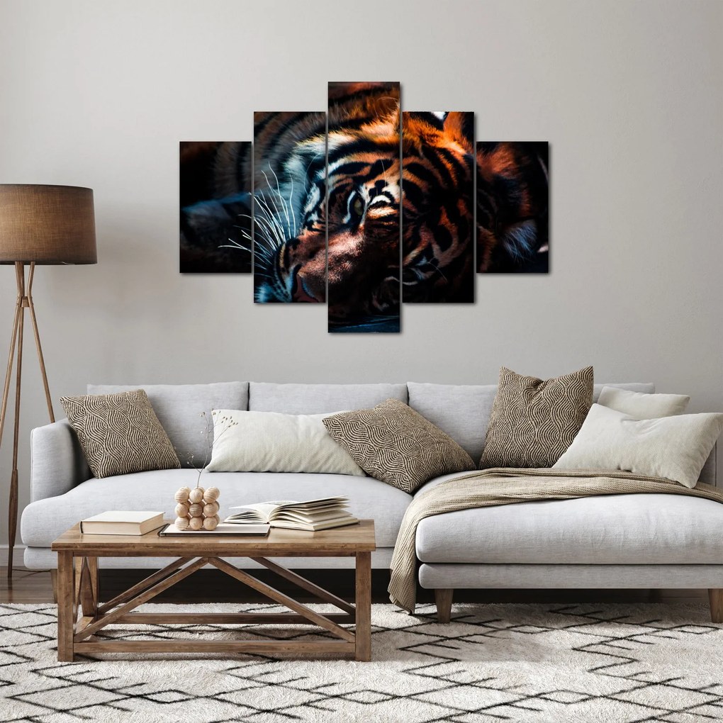 Egy fekvő tigris képe (150x105 cm)