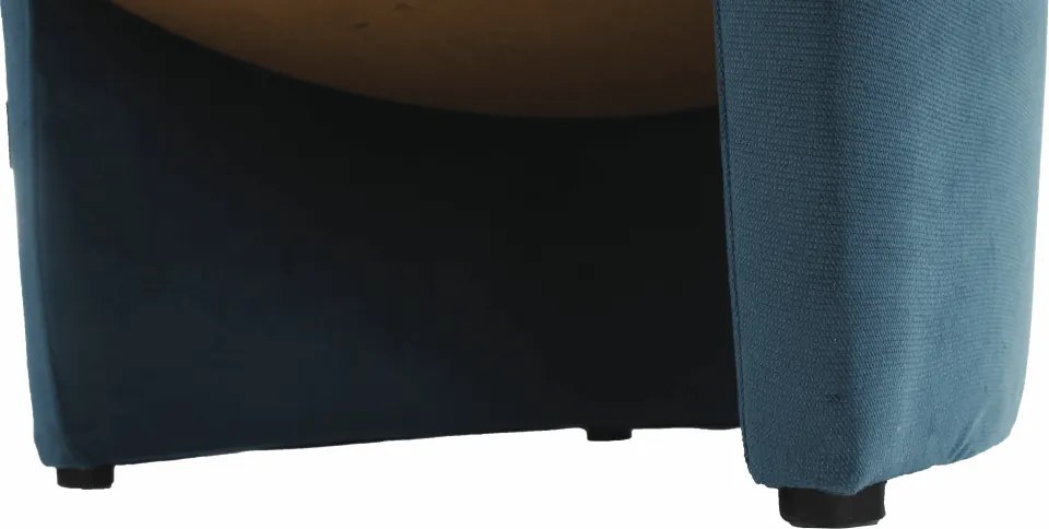 Klub fotel, kék anyag, CUBA