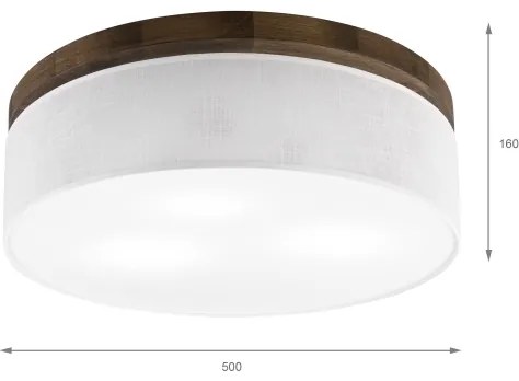 Brilagi - LED mennyezeti lámpa BELLADONNA 3xE27/15W/230V, 50 cm, fehér/dió