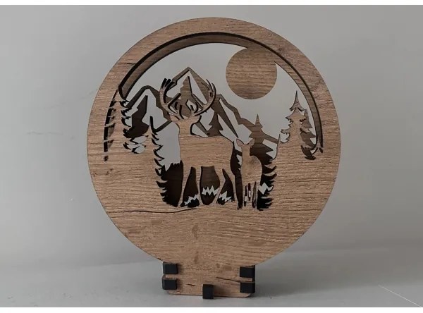 Li-Go 23592/DUB2 - LED dimmelhető asztali dekoráció LED/12W/230V 20x22 cm tölgy