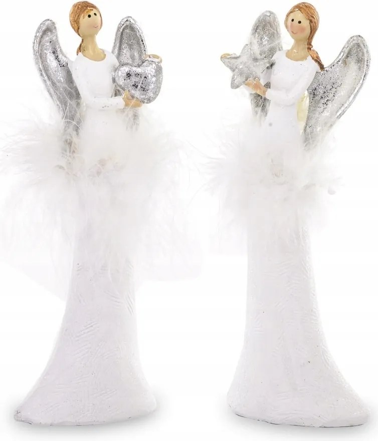 Karácsonyi led figura fehér angyalka két változatban 1db 133236 Art-pol