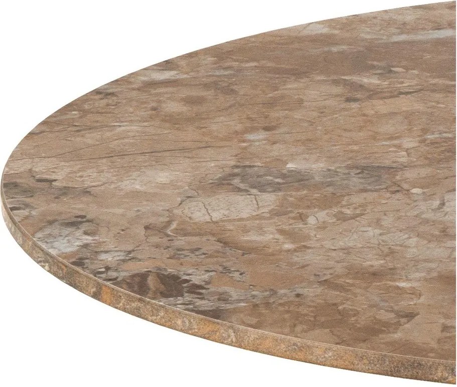 Barna kerek dohányzóasztal kerámia asztallappal ø 60 cm Malta – Actona