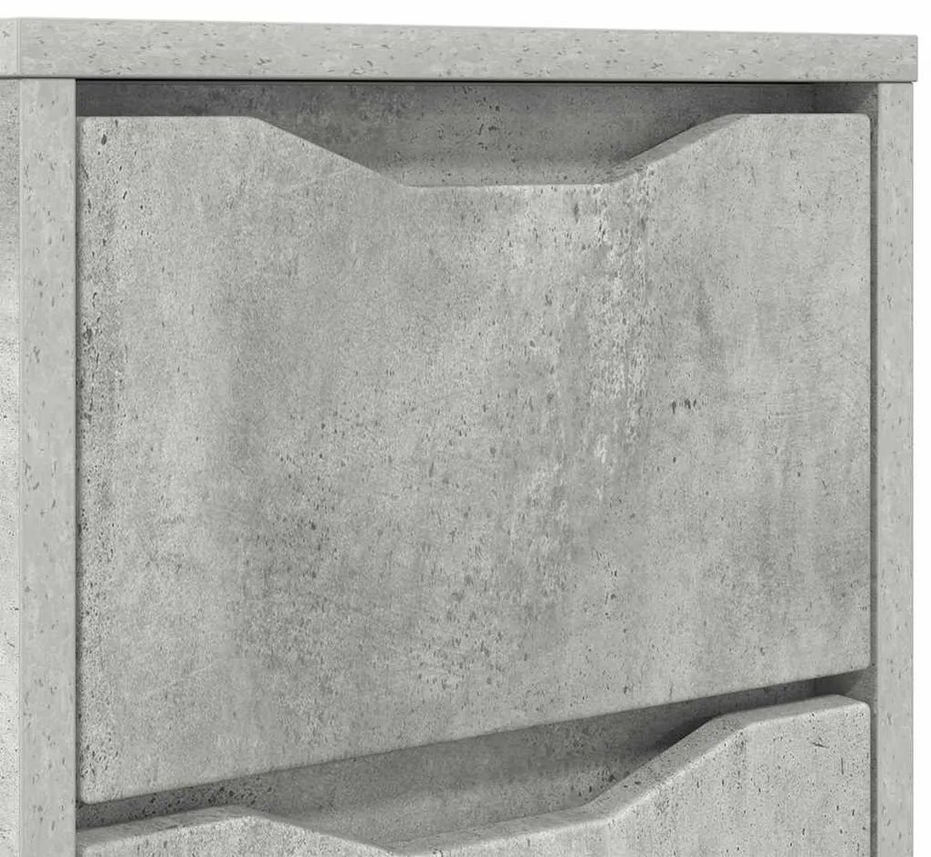 vidaXL Éjjeliszekrények 2 pcs Beton Szürke 30,5 x 30 x 43 cm Faanyag